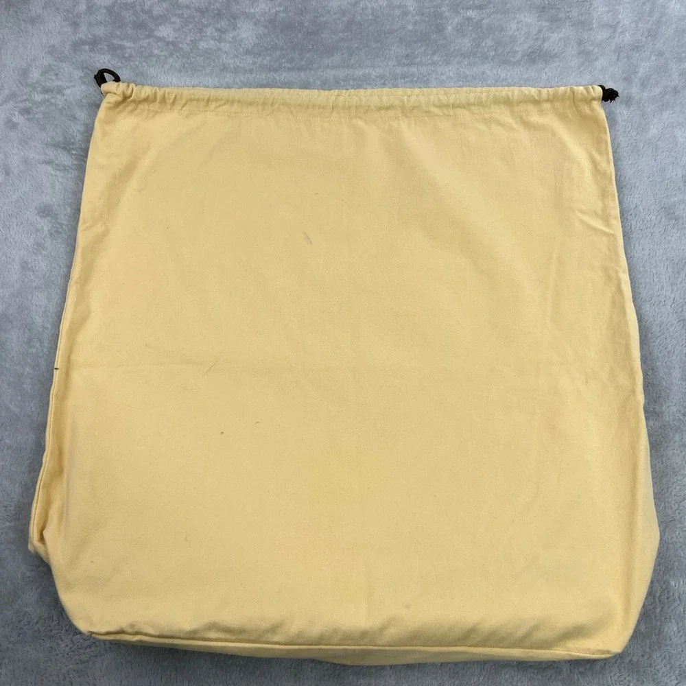 Louis Vuitton Dust Bag Tan Large Cotton Drawstring Purse Handbag 23.5x23.5in